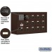 Salsbury Cell Phone Storage Locker - with Front Access Panel - 3 Door High Unit (8 Inch Deep Compartments) - 15 A Doors (14 usable) - Bronze - Surface Mounted - Resettable Combination Locks